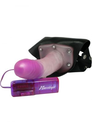Crystal Jelly Power Cock Multispeed Vibrating Strap On Penis and Harness for Men and Women Lavender