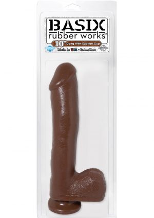 Basix Dong Suction Cup 10 Inch Brown
