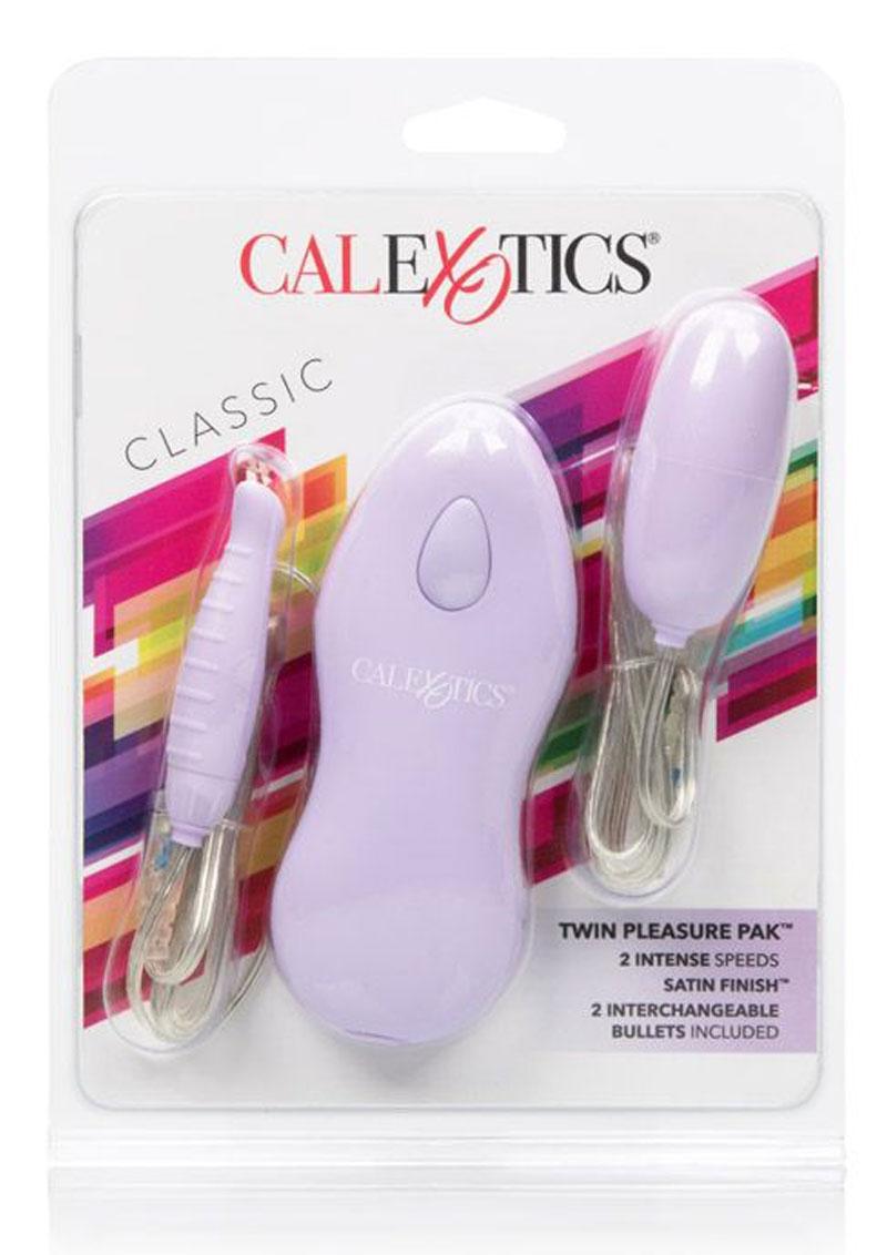 Twin Pleasure Pak Interchangeable Magic Bullet And Slimline Textured Delight Soft Rubber Cote Purple