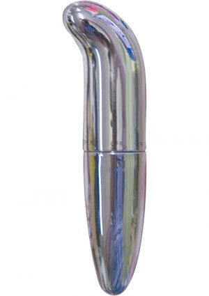 G Spot Stimulator Vibrator Waterproof 5 Inch Silver