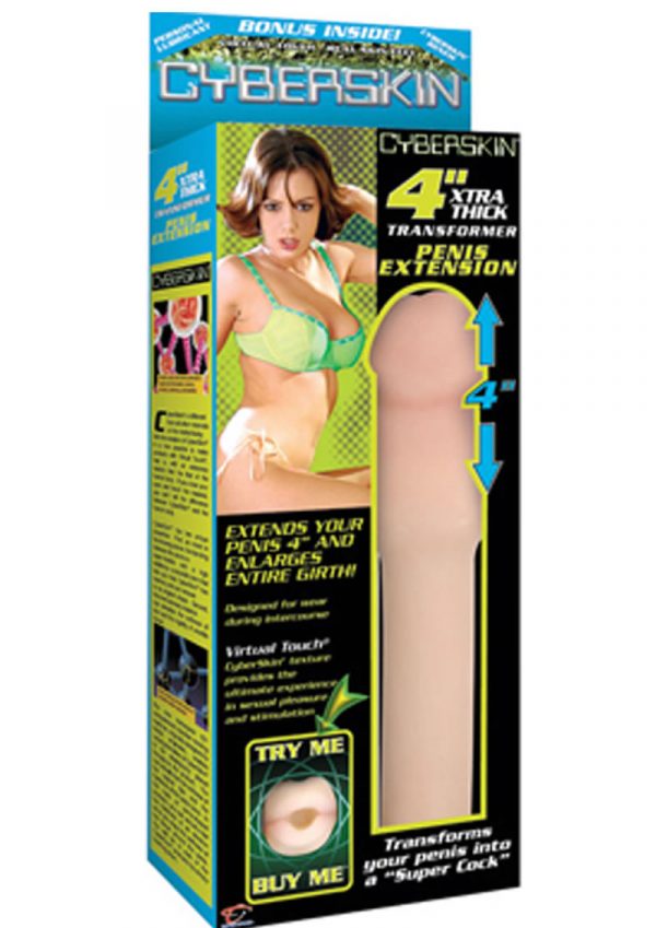 Cyberskin 4 Inch Xtra Think Transformer Penis Extension Natural
