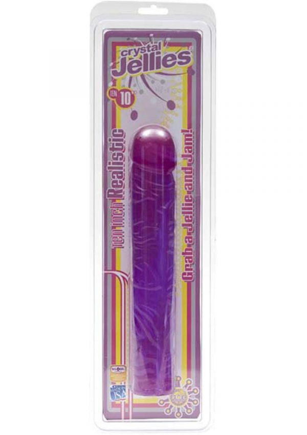 Crystal Jellies Realistic Sil A Gel 10 Inch Purple