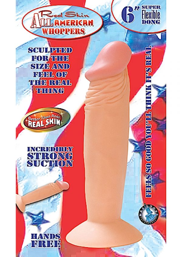 Real Skin All American Whoppers Dong 6 Inch Flesh