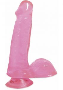 Basix Dong With Suction Cup 6 Inch Pink