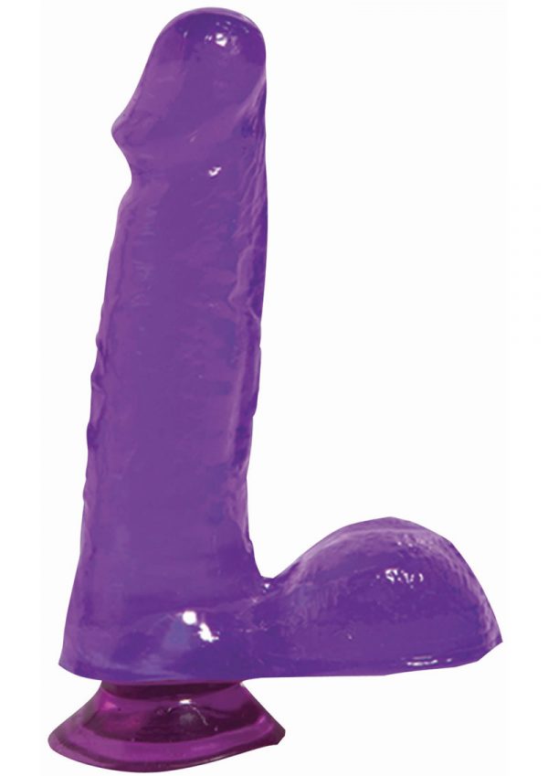 Basix Dong With Suction Cup 6 Inch Purple