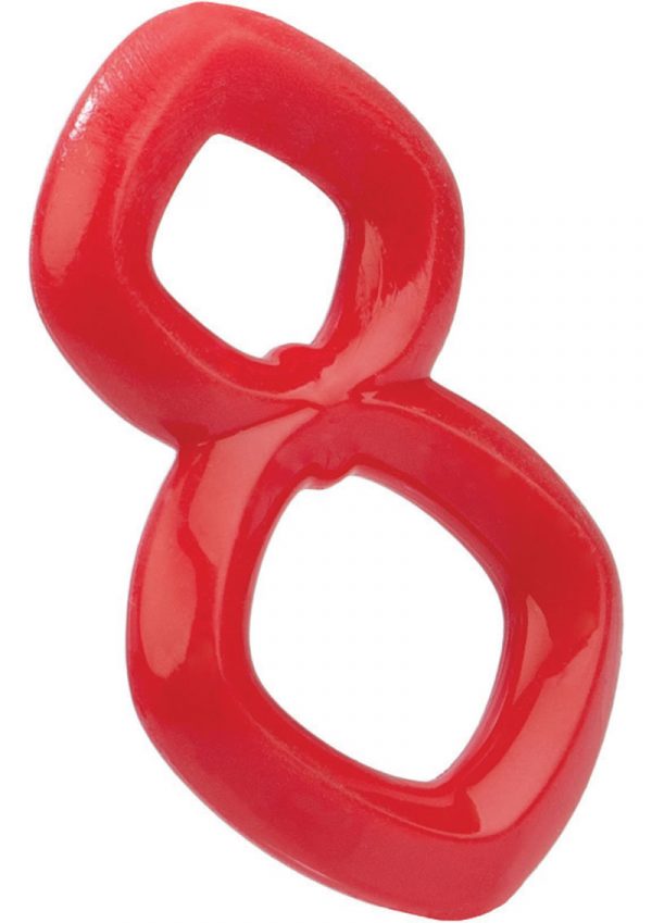 Crazy 8 Cock Ring Red