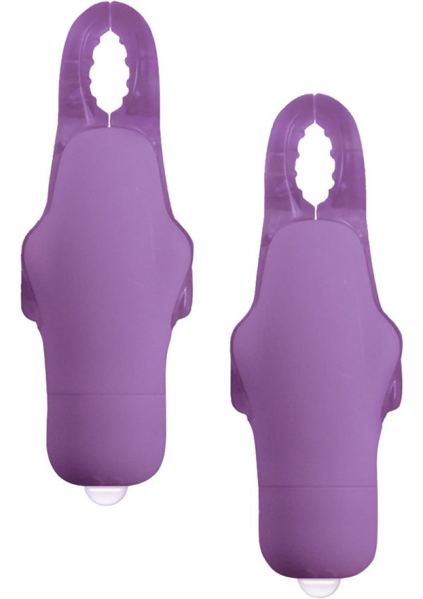 My First Nipple Clamps Vibrating Wireless Purple