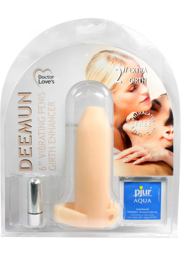 Doctor Loves Deemun Penis Girth Enhancer Vibrating 6 Inch Flesh