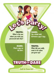 Lets Party Truth Or Dare Party Coasters Party Game