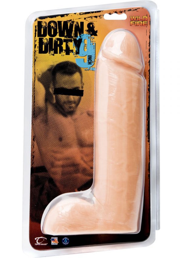 Wildfire Down And Dirty Dildo Waterproof 9 Inch Flesh