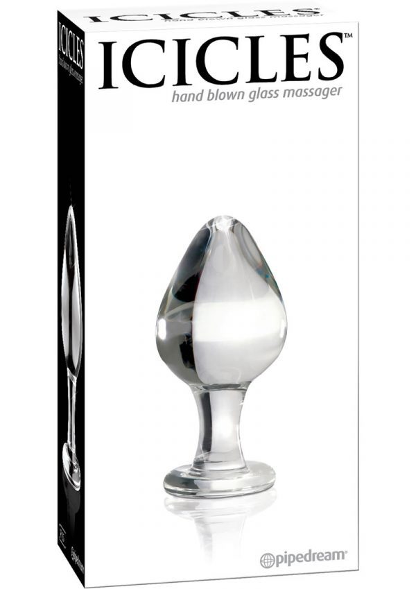 Icicles No 25 Glass Anal Plug Clear 3.75 Inch