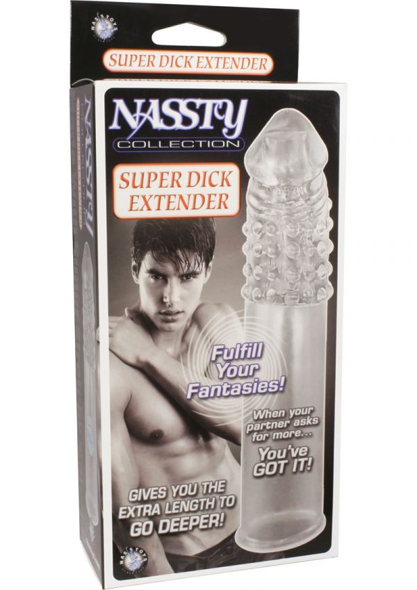 Nassty Super Dick Exterder Waterproof Clear 3.5 inches