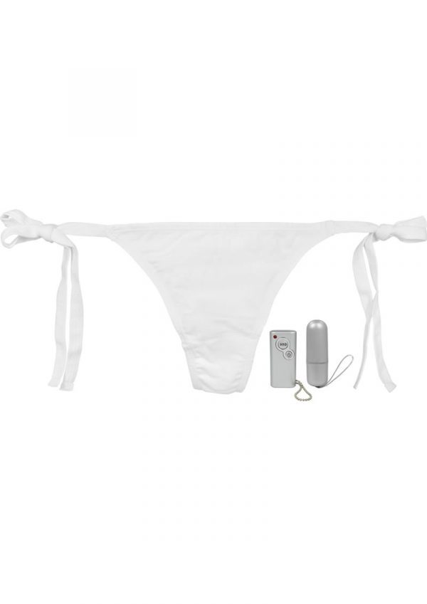 Vibro Panty Bikini Remote Control Waterproof White One Size