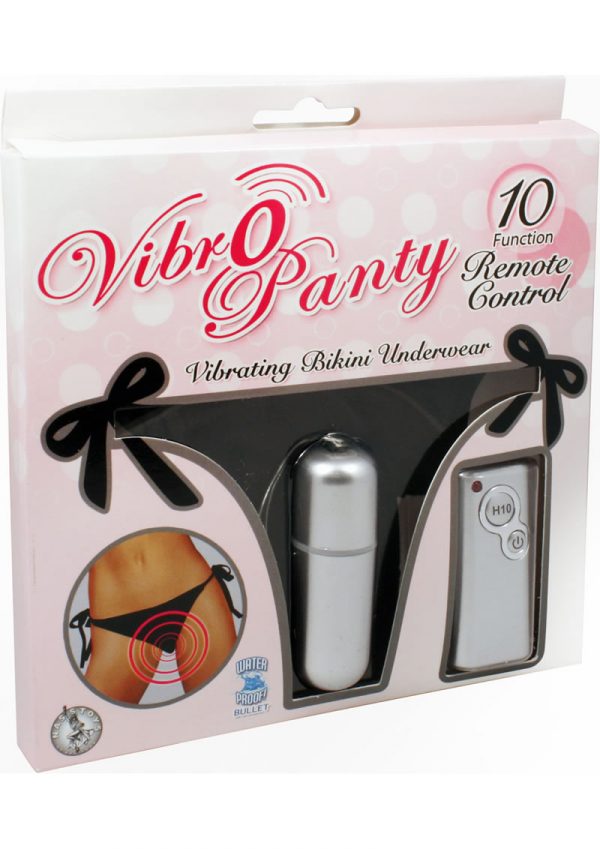 Vibro Panty Bikini Remote Control Waterproof Black One Size