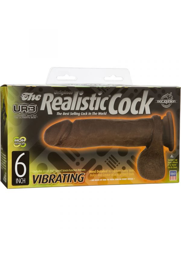 The Vibro UR3 Realistic Vibrating Cock 6 Inch Black