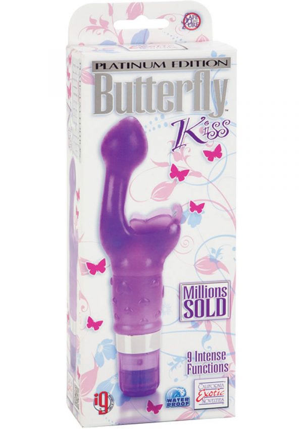 Platinum Edition Butterfly Kiss Vibrator Waterproof Purple