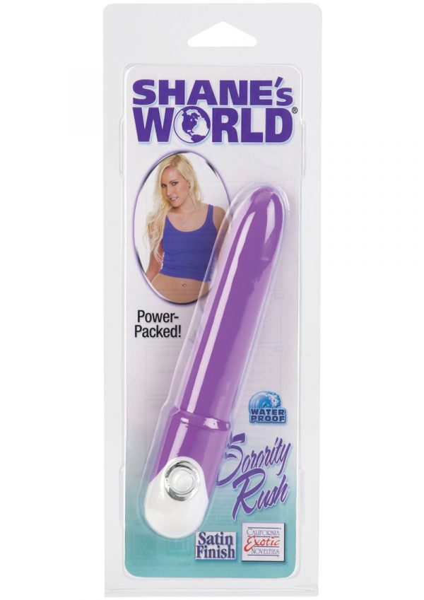 Shanes World Sorority Rush Vibrating Massager Waterproof Purple 4.5 Inches