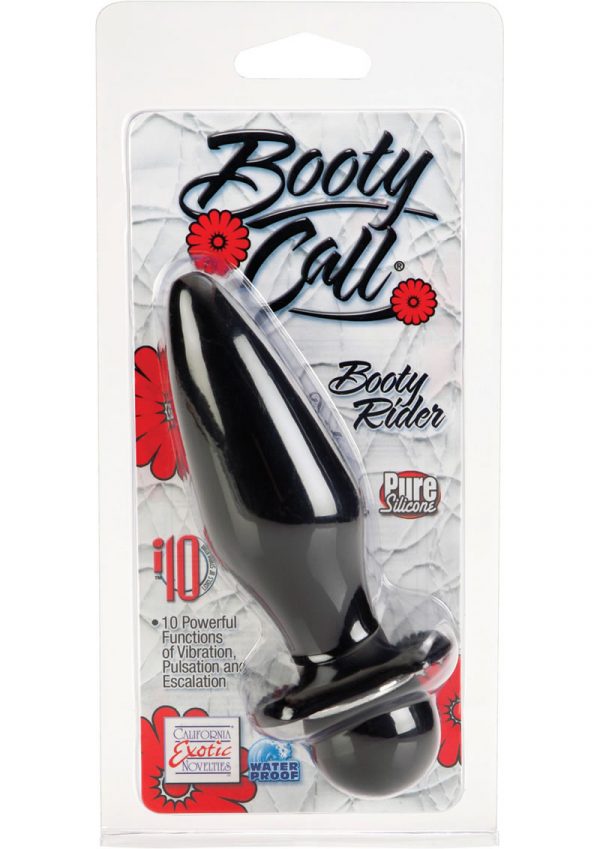 Booty Call Booty Rider Vibrating Silicone Anal Probe Waterproof Black