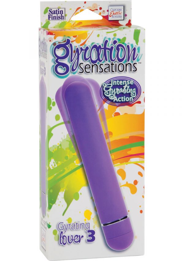 Gyration Sensations Gyrating Lover 1 Satin Finish Vibrator Waterproof Purple