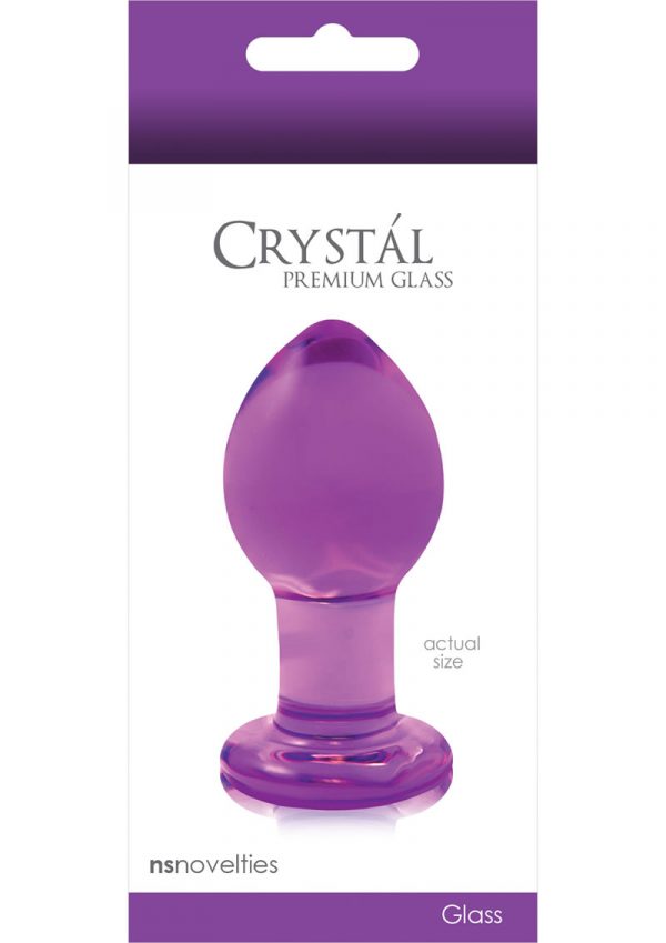 Crystal Premium Glass Plug Purple 3 Inch