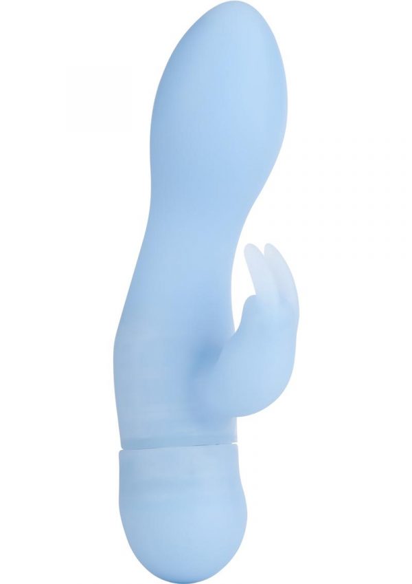 Silicone Jack Rabbit One Touch Vibrator Waterproof Blue 4.25 Inch