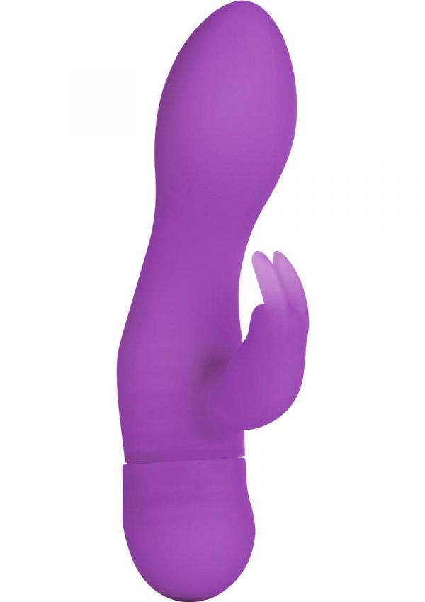 Silicone Jack Rabbit One Touch Vibrator Waterproof Purple 4.25 Inch