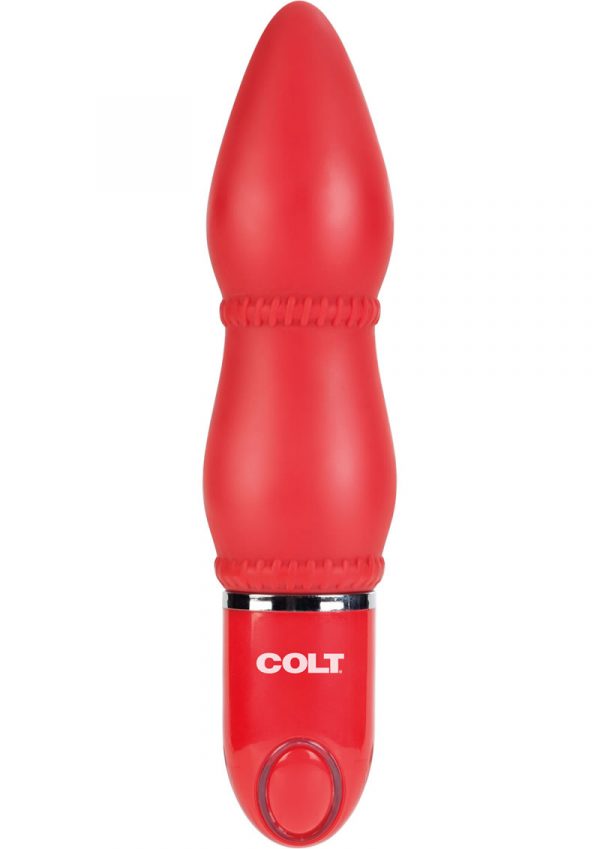 10 Function Colt Rider Silicone Probe Waterproof Red 5.5 Inch