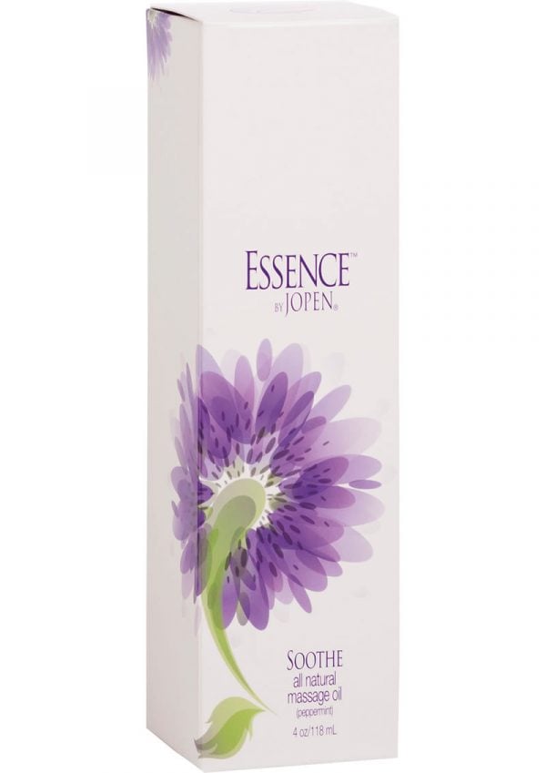 Essence Sooth All Natural Massage Oil Peppermint 4 Ounce