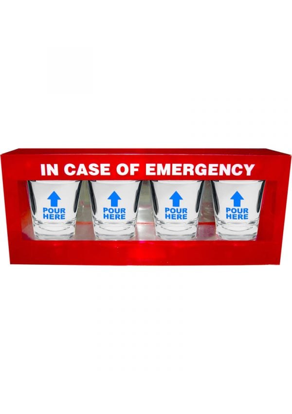 In Case Of Emergency Shot Glass Set 4 Each