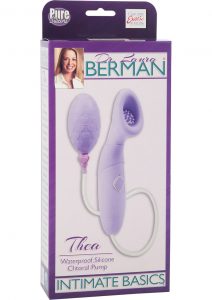 Dr Laura Berman Intimate Basics Thea Silicone Clitoral Pump Waterproof Lavender 2.25 Inch