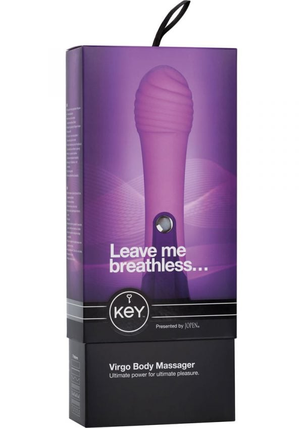 Key Virgo Silicone Body Massager Waterproof Lavender 8.5 Inch