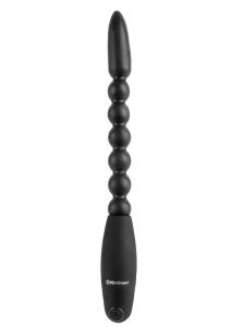 Anal Fantasy Collection Flexa Pleaser Power Beads Waterproof Black 7 Inch