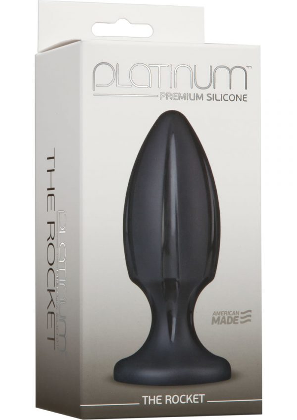 Platinum Premium Silicone The Rocket Anal Plug Black 4.5 Inch