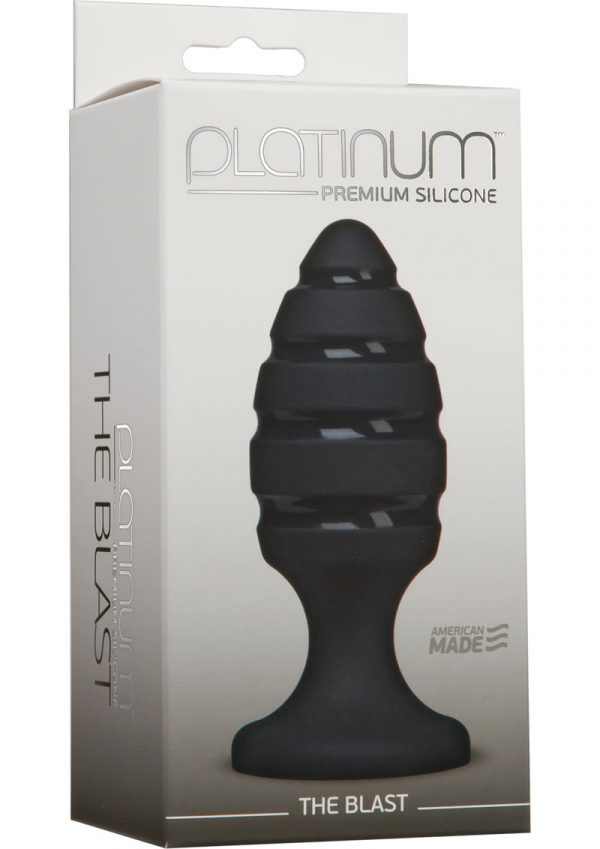 Platinum Premium Silicone The Blast Anal Plug Black 4.5 Inch