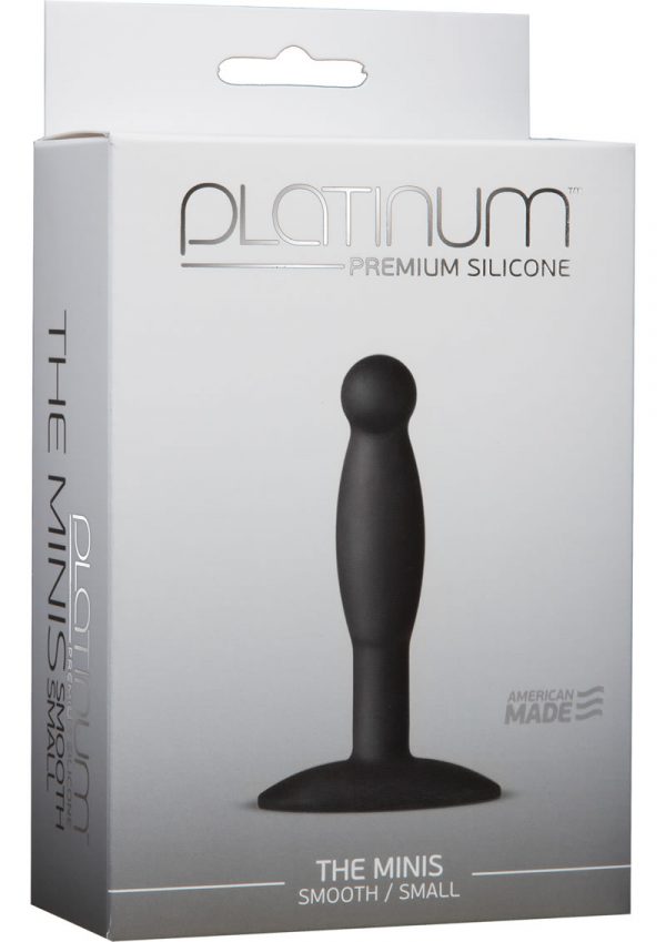 Platinum Premium Silicone The Minis Small Anal Plug Black 3 Inch
