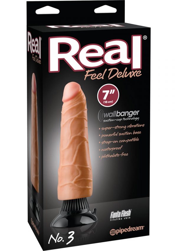 Real Feel Deluxe No 3 Wallbanger Dildo Waterproof Flesh 7 Inch