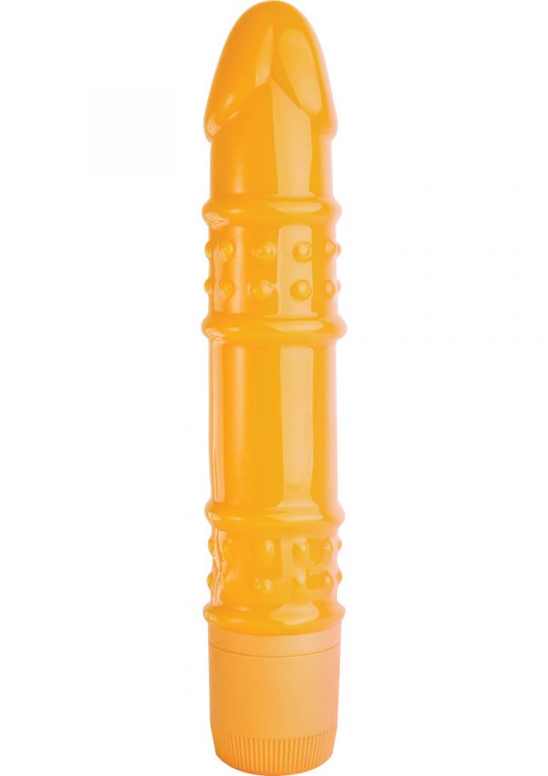 Climax Neon Vibrator Waterproof OMG Orange 6.5 Inch