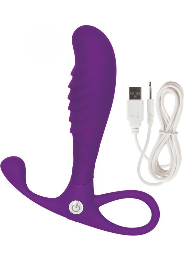 Embrace Tapered Silicone Anal Probe Waterproof Purple 4 Inch