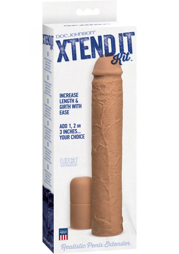 Xtend It Kit Realistic Penis Extender Brown 9 Inch