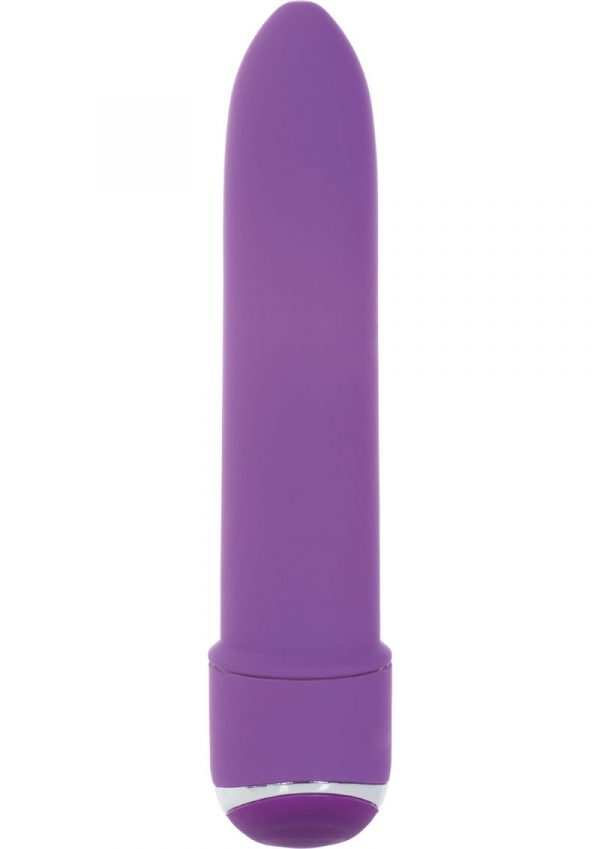 7 Function Classic Chic Mini Velvet Cote Vibrator Waterproof Purple 4.25 Inch