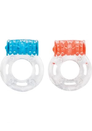Color Pop Quickie Screaming O Plus Silicone Vibrating Cockring Assorted Colors 12 Each Per Case