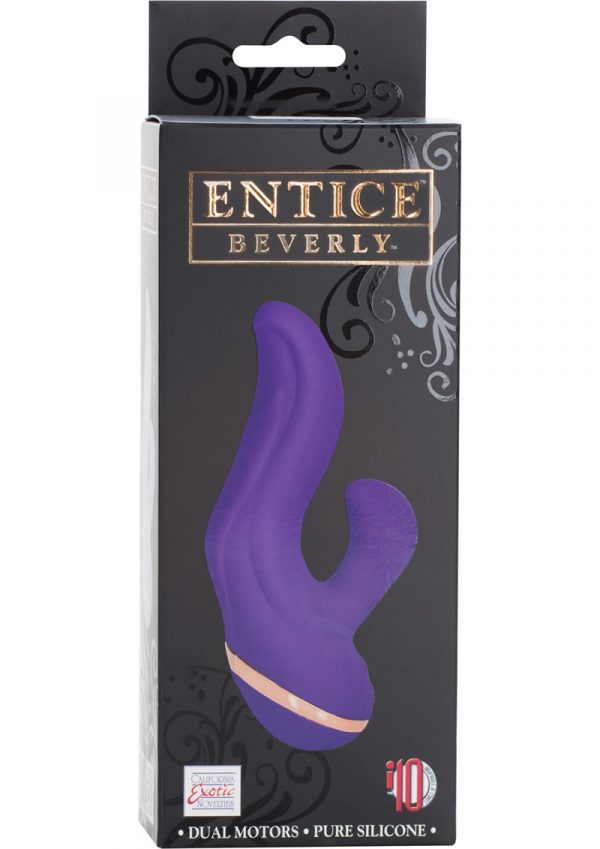 Entice Beverly Silicone Dual Moter Vibe Waterproof Purple 4 Inch