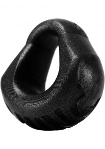 Hung Silicone Padded Cockring Black 3 Inch Diameter