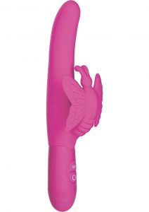 Posh 10 Function Silicone Fluttering Butterfly Dual Motor Vibe Waterproof Pink 4.5 inch