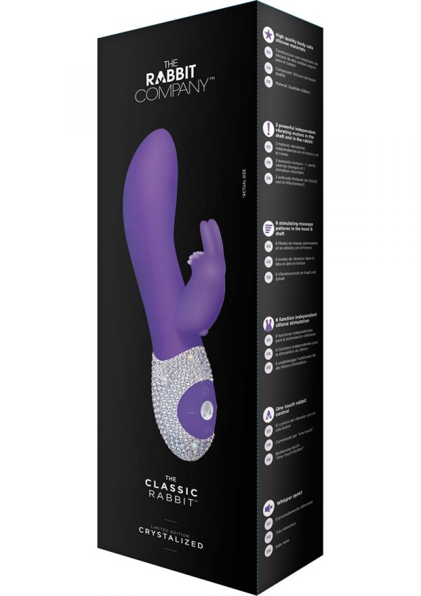 The Classic Rabbit Silicone Vibe Purple Limited Edition Crystalized