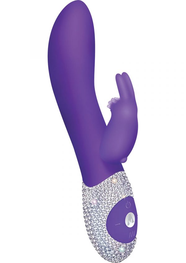 The Classic Rabbit Silicone Vibe Purple Limited Edition Crystalized