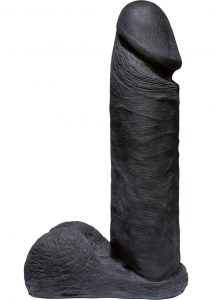 Vac U Lock Codeblack UR3 Realistic Cock With Balls Attachment Black 8 Inch