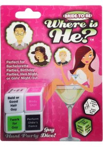 Bride To Be Where Is He? Ultimate Guy Hunt Party Dice Game