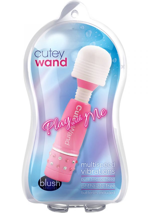 Play With Me Cutey Wand Vibrating Silicone Head - Pink