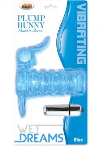 Wet Dreams Vibrating Plump Bunny Rabbit Sleeve Blue